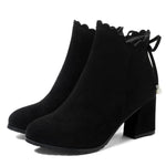 Ruffles Ankle Fall Women Boots