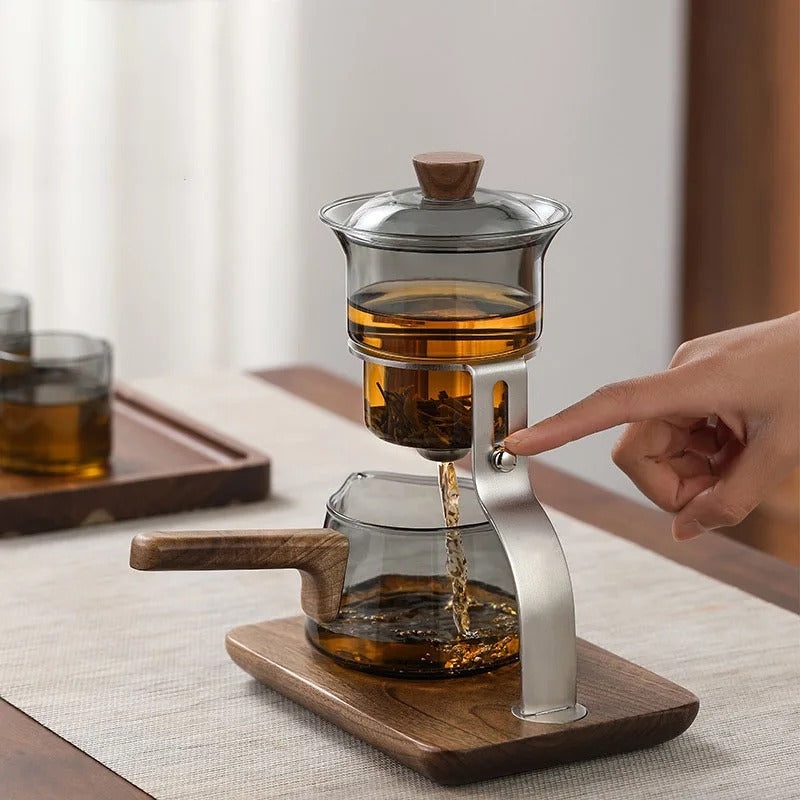 Walnut Signature One-Key Glass Tea Set - Image 2