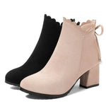 Ruffles Ankle Fall Women Boots