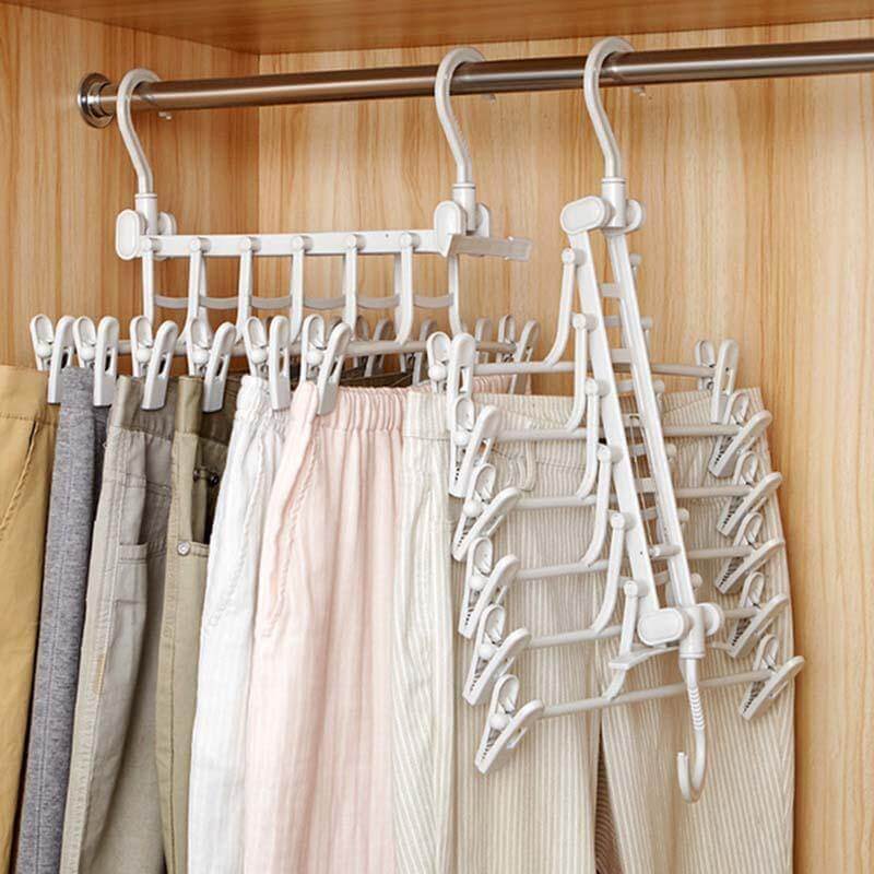 Foldable Non Slip Easy Storage Smart Clothes Hanger - MaviGadget