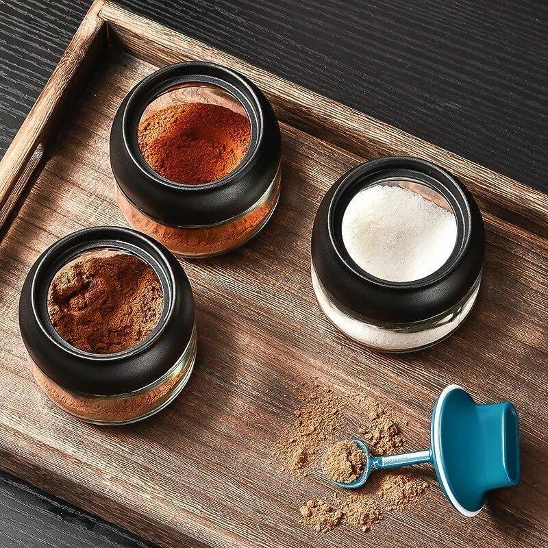 Salt and Pepper Seasoning Organizer Spice Jars