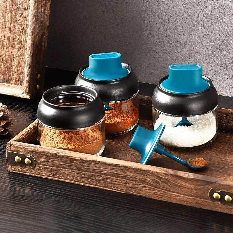Salt and Pepper Seasoning Organizer Spice Jars - Image 3