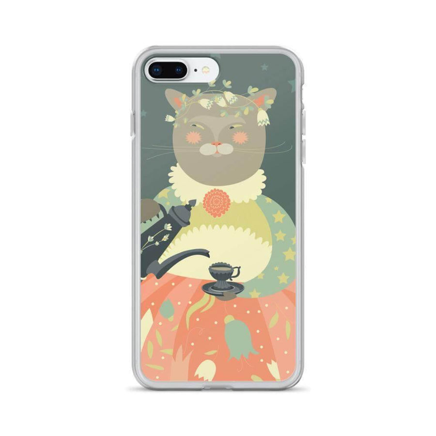 Cute Cat Lady iPhone Case - Image 3