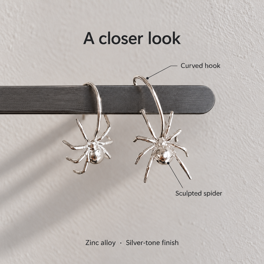 Nightweaver curved hook and sculpted spider construction in zinc alloy