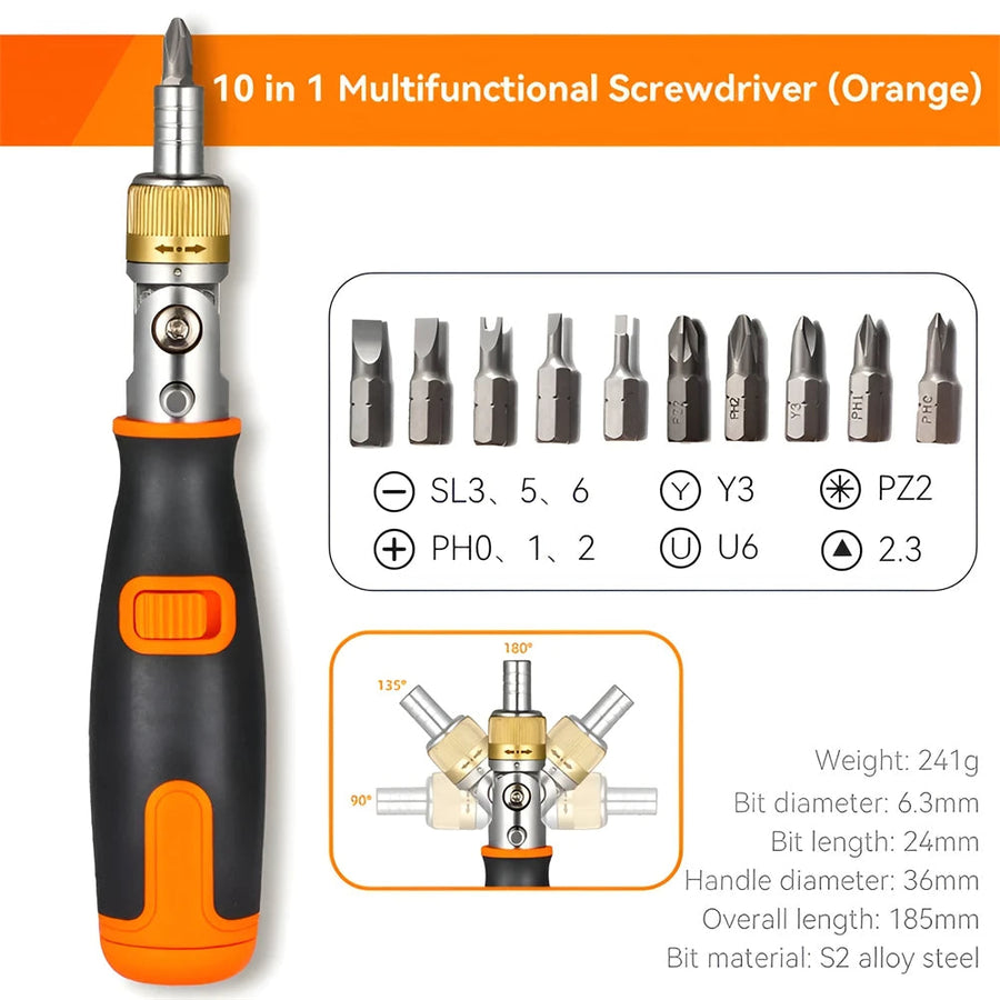 10in1 Multi-Angle Portable Ratchet Screwdriver - Image 9