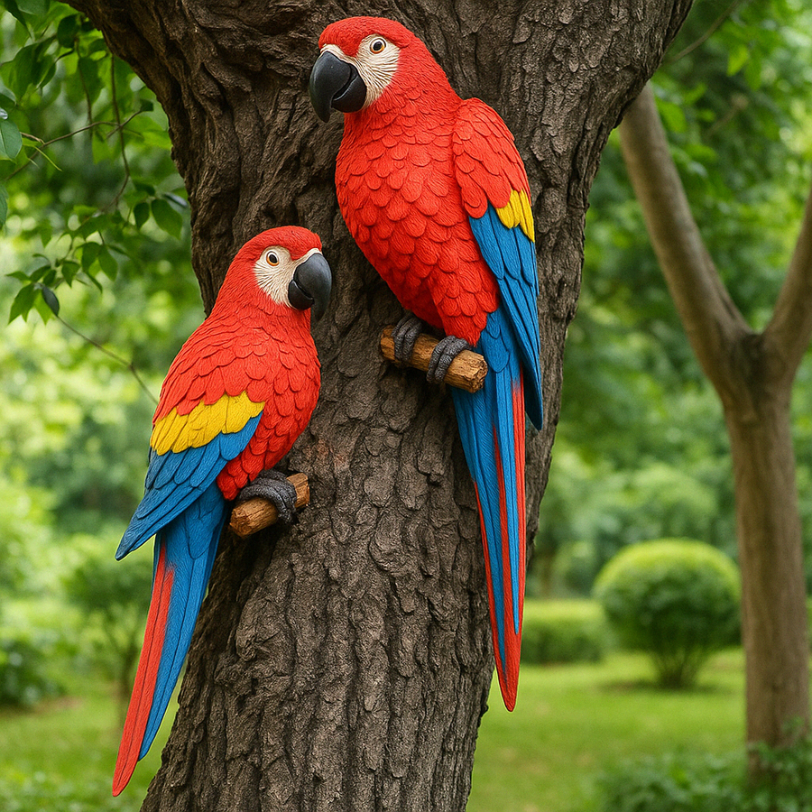 Tropical Vibe Parrot Tree Decor - Image 3