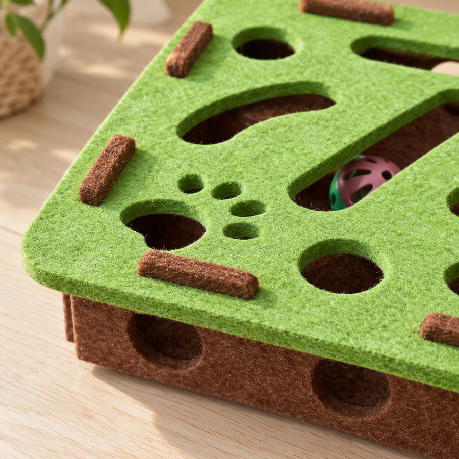 Felt and openings close-up