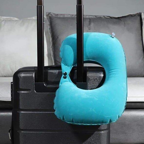 Inflatable Portable Comfy Travel Neck Pillow - Image 0