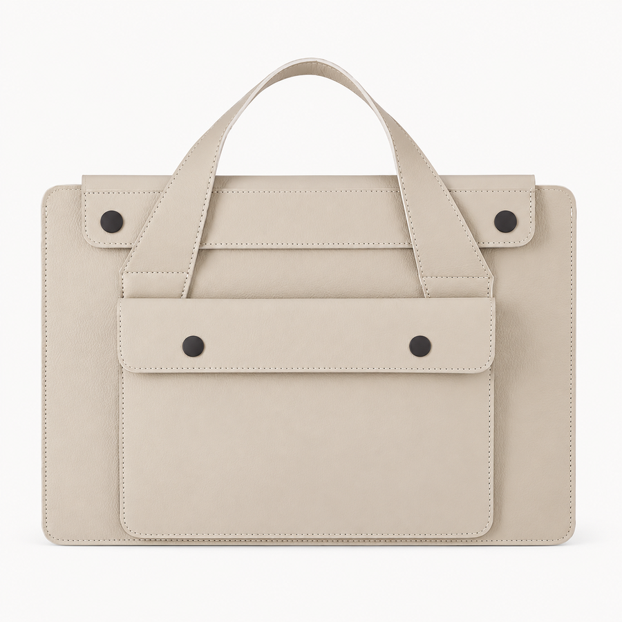 Pocketline Laptop Tote Bag variant-beige