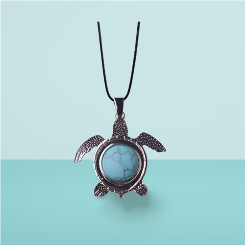 Sea Turtle Natural Stone Necklace - Image 0