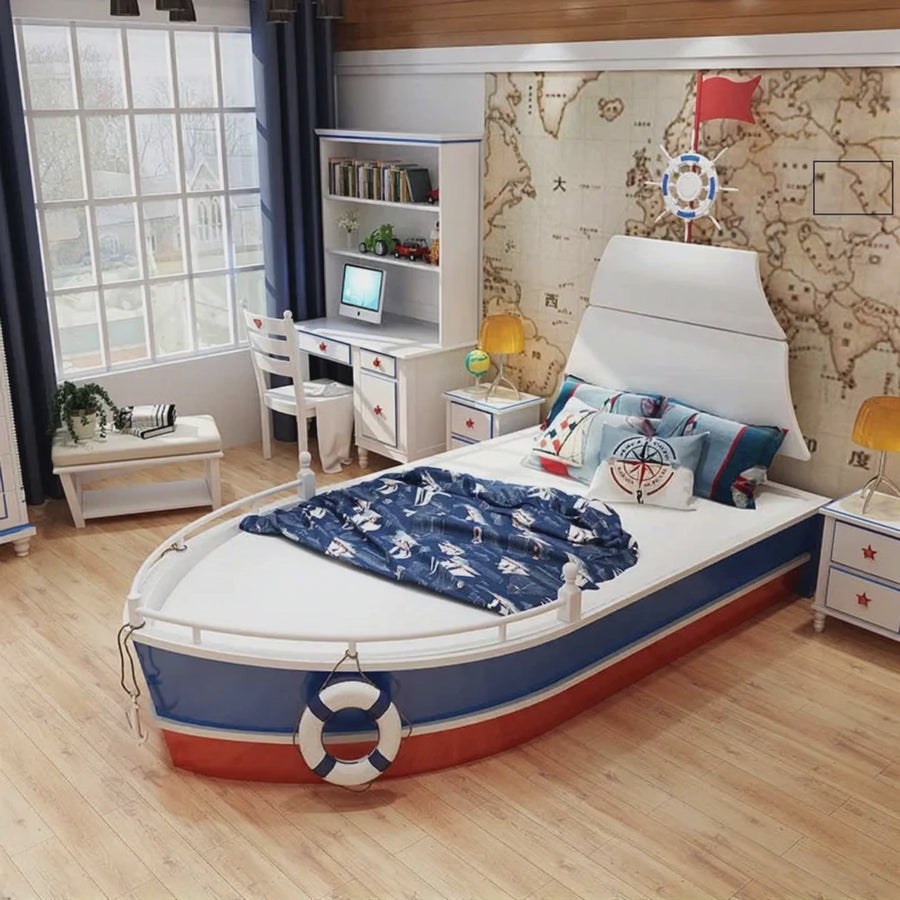 Sailor Ocean Adventure Wooden Boat Kids Bed - Image 0