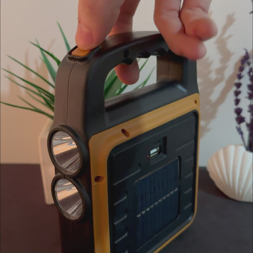 Solar USB Rechargeable Power Bank Camping Lantern - Image 0