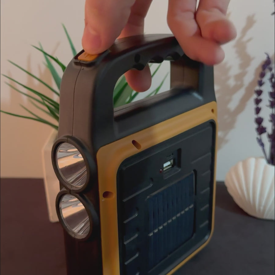 Solar USB Rechargeable Power Bank Camping Lantern - Image 0