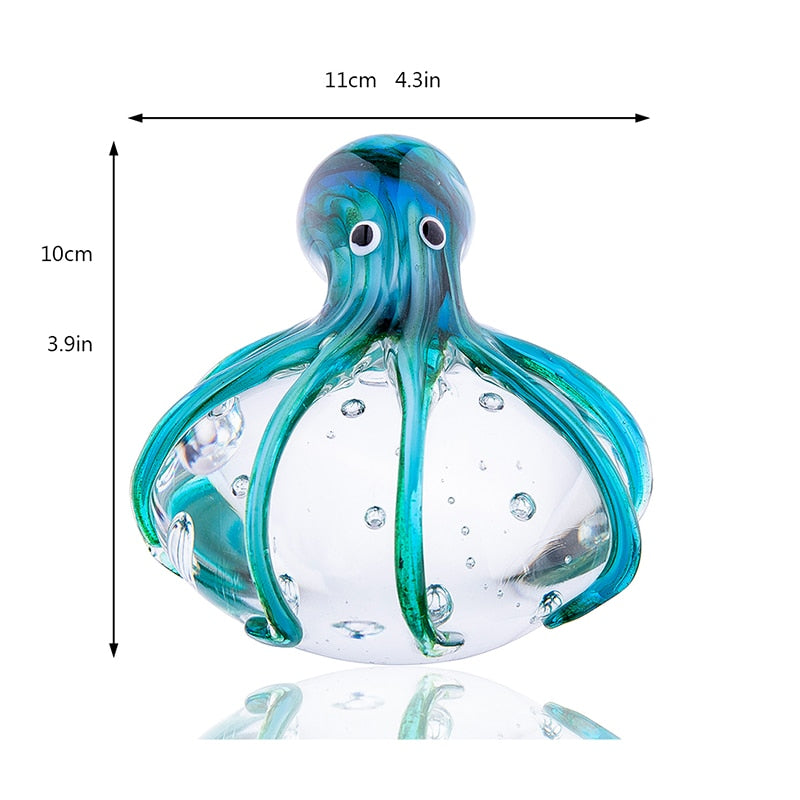 Handmade Colored Octopus Glass Ornament - Image 3