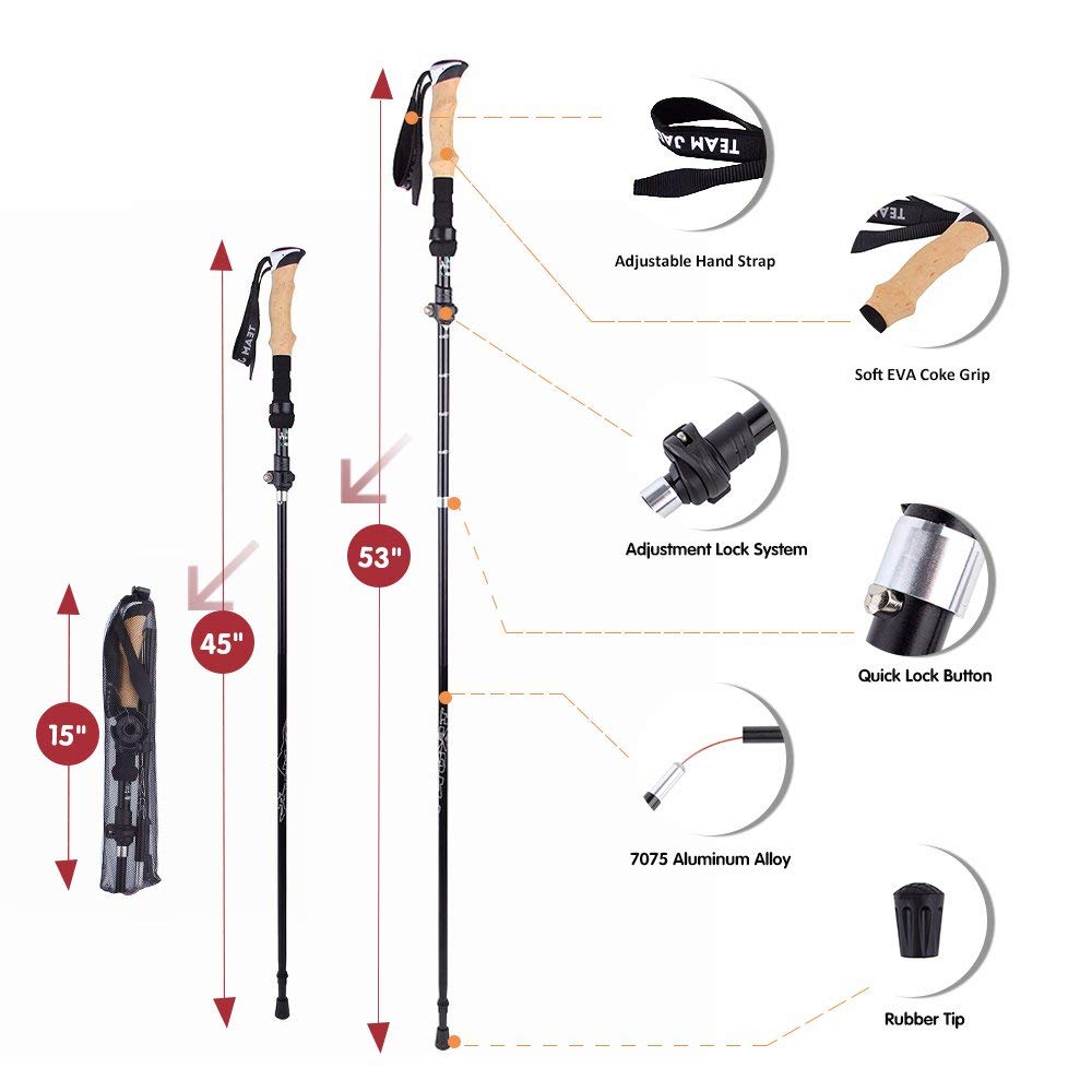 Collapsible Ultralight Telescopic Hiking Stick