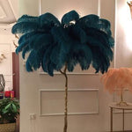 Icelandic Ostrich Feather Tree Lamp