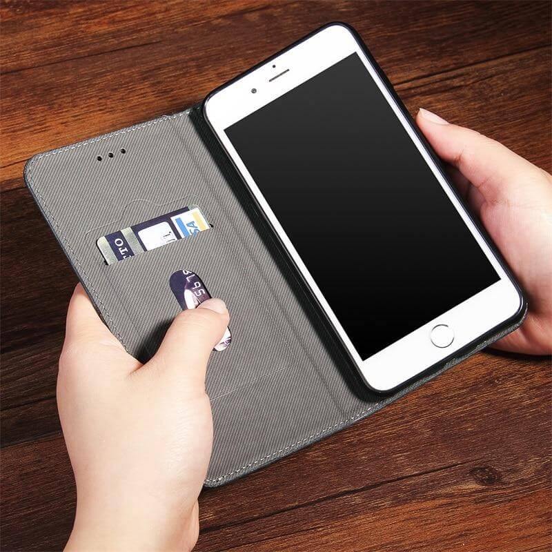 Retro Handmade Wallet Case for iPhone - Image 4