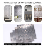 3D Metal Self Adhesive Brick Wall Stickers