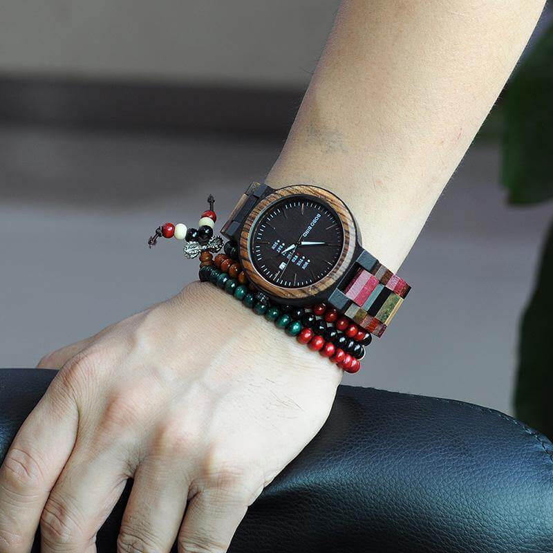 Handmade Wood Colorful Watch - Image 8