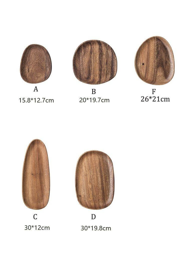 Irregular Natural Wood Plates - MaviGadget