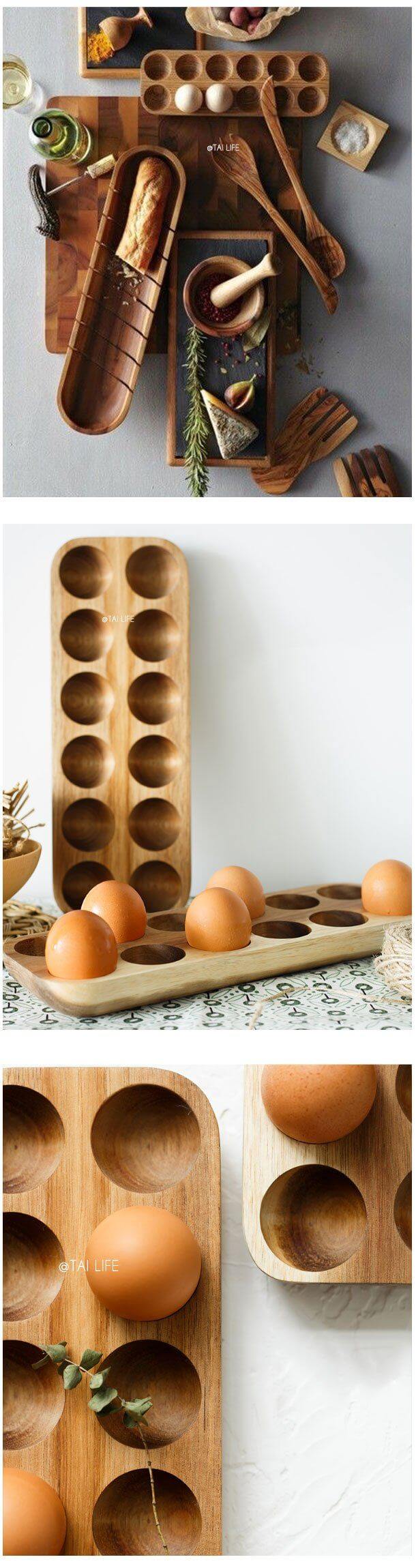 Wooden Japanese Style Egg Storage Box - MaviGadget