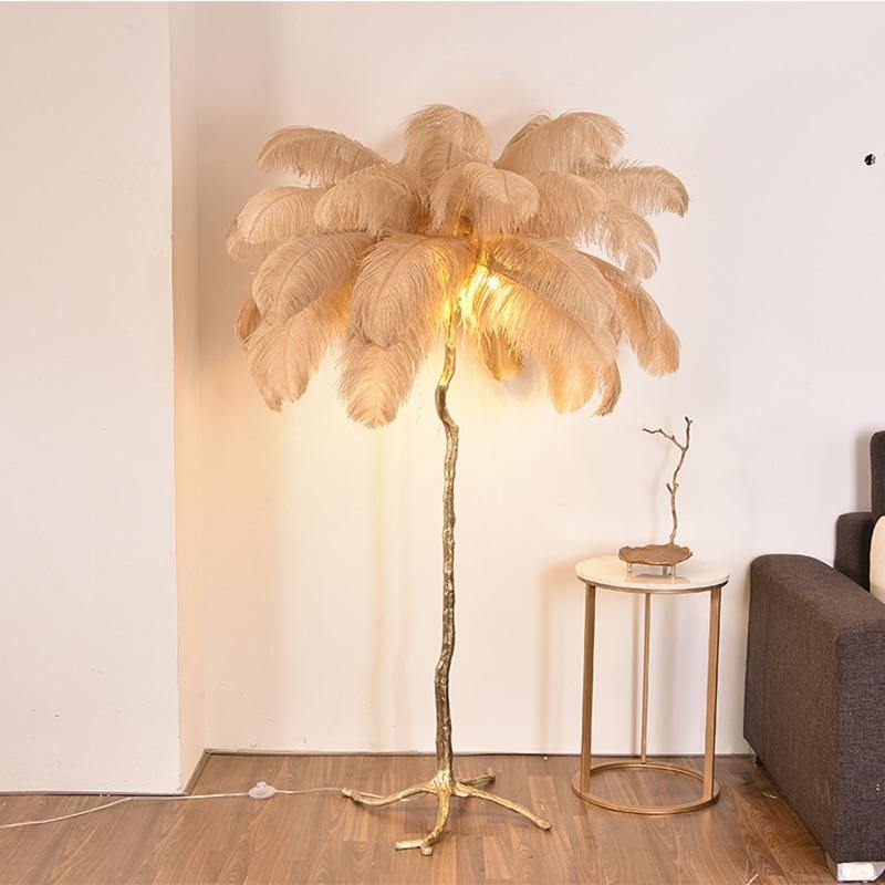 Icelandic Ostrich Feather Tree Lamp - Image 13