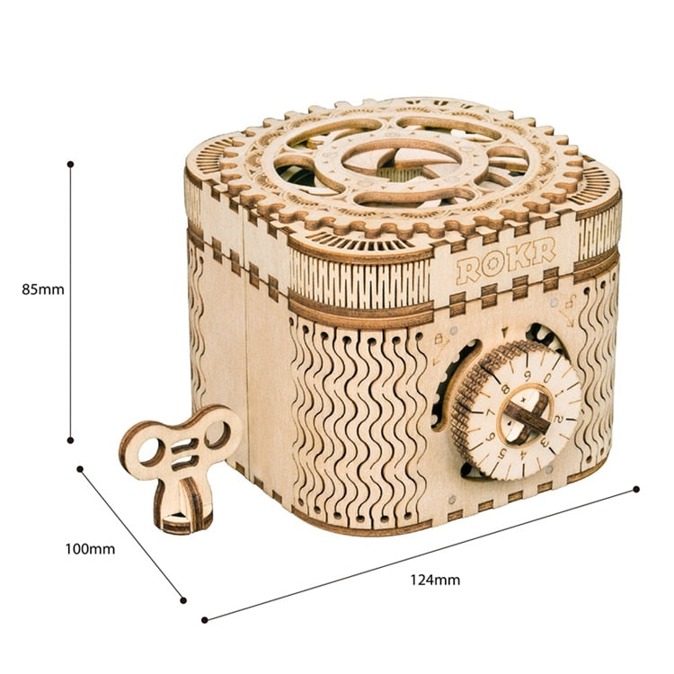 3D Wooden Puzzle Jewelry Storage Box - Image 5