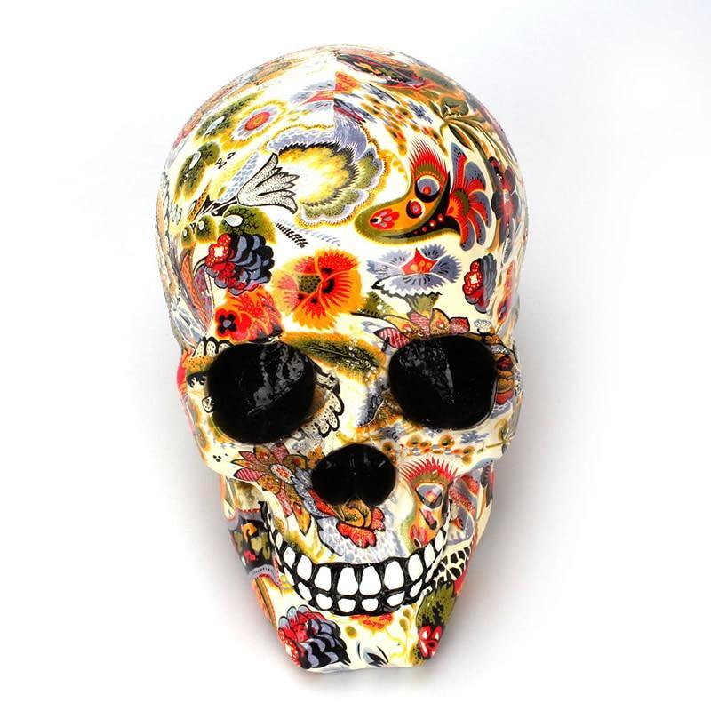 Creative Colorful Resin Skull Halloween Party Decoration - MaviGadget