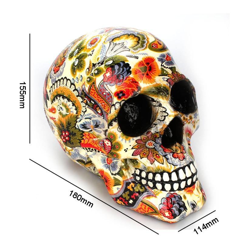 Creative Colorful Resin Skull Halloween Party Decoration - MaviGadget