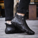 Leather Vintage Outdoor Fur Winter Ankle Boots - MaviGadget