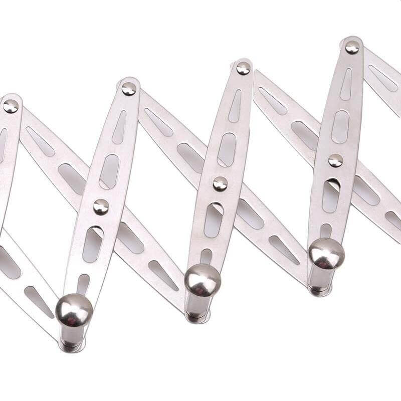 Stainless Steel 6-Hook Flexible Back Door Hanger - Image 2