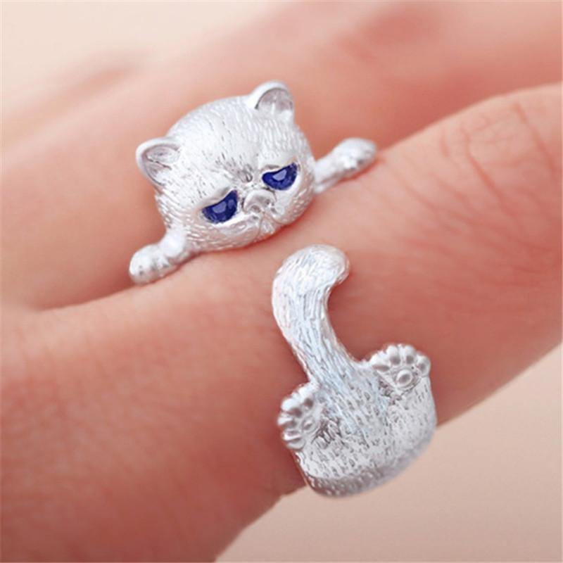 Cat Zirconia Ring