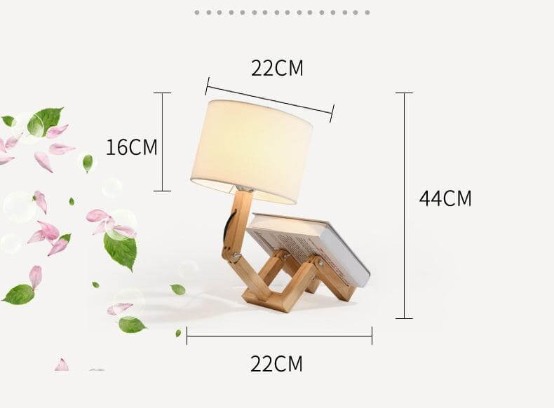 Creative Book Holder Robot Shape Table Lamp