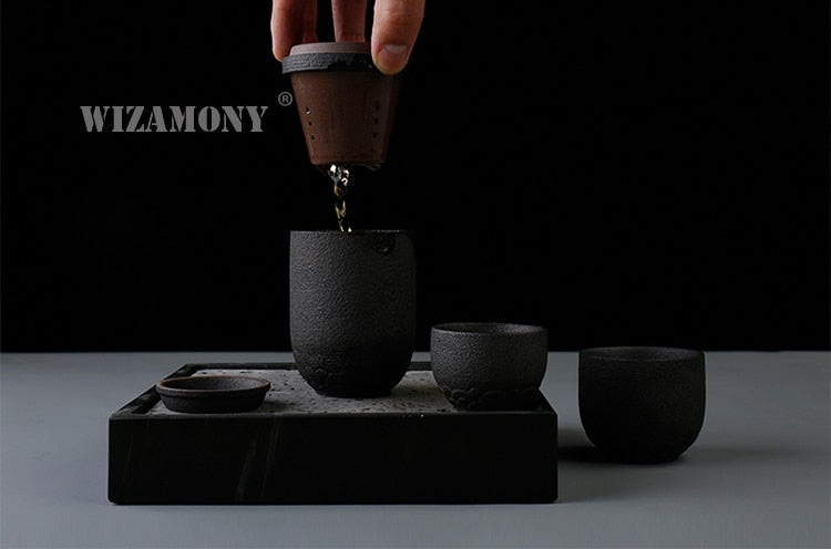 Japanese Elegant Ceramic Travel Teapot - Image 7
