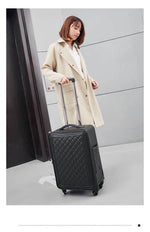 High Capacity Luxury Retro PU Leather Suitcases - MaviGadget