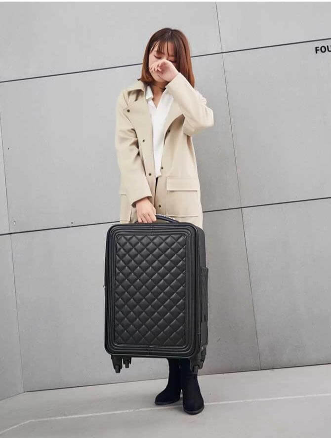 High Capacity Luxury Retro PU Leather Suitcases - Image 5