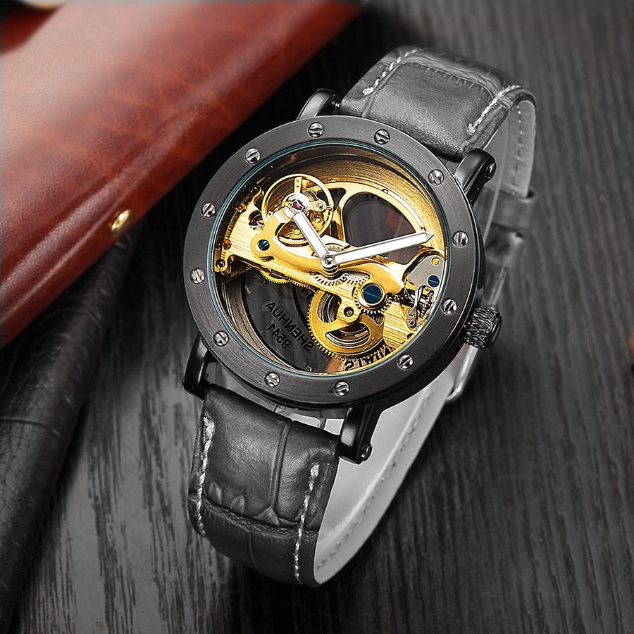 Relogios Elegant Transparent Mechanical Men Watch - Image 4