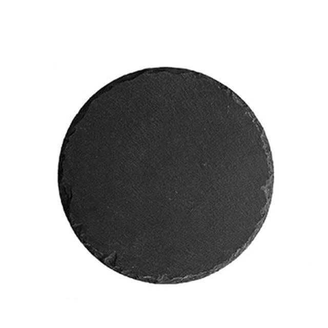 Wooden Slate Round Snack Food Plate