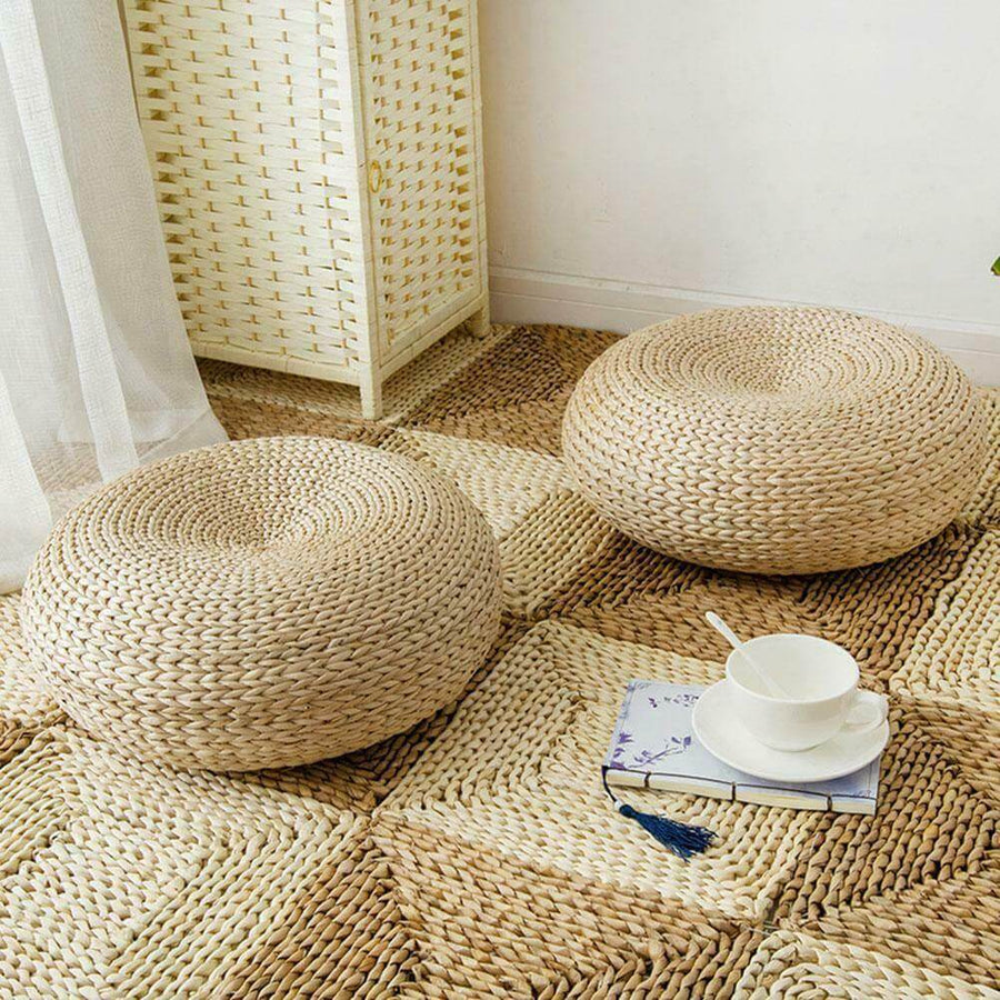 Rattan Flor Ottoman Cushion - Image 0