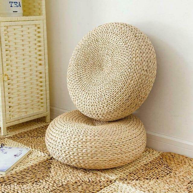 Rattan Flor Ottoman Cushion - Image 4