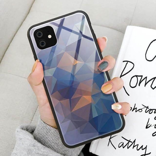 Tempered Glass Colorful Geometric iPhone Cases - Image 6