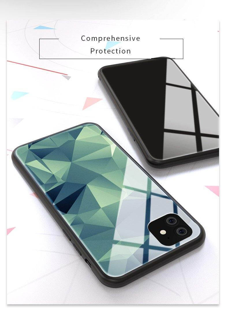 Tempered Glass Colorful Geometric iPhone Cases - Image 4