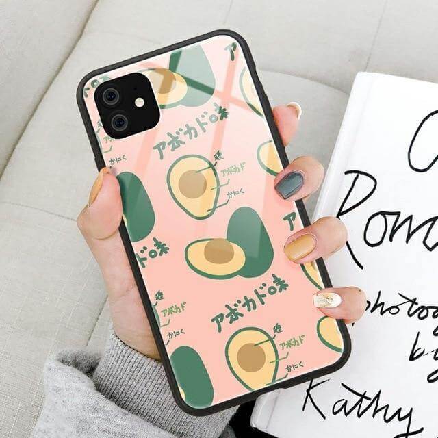 Tempered Glass Avocado iPhone 11 Cases