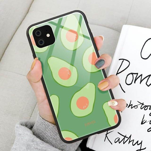 Tempered Glass Avocado iPhone 11 Cases