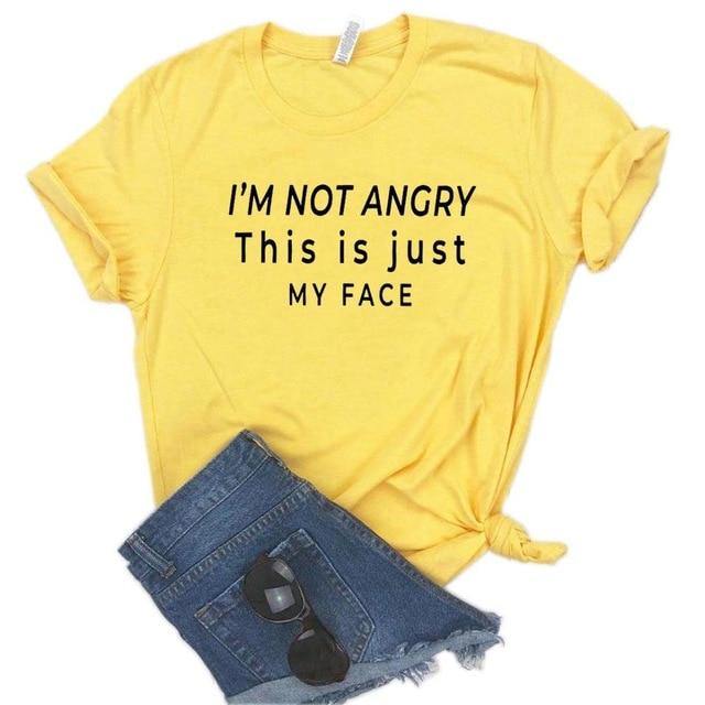 I'm not angry this is just my face Unisex T-shirt - Image 2