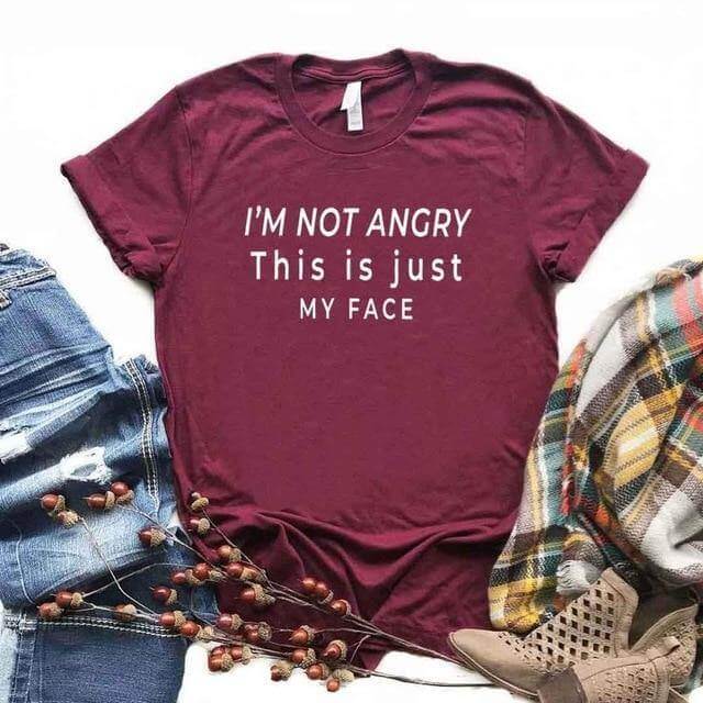 I'm not angry this is just my face Unisex T-shirt - Image 5