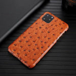 Genuine Leather Ostrich Pattern iPhone Case