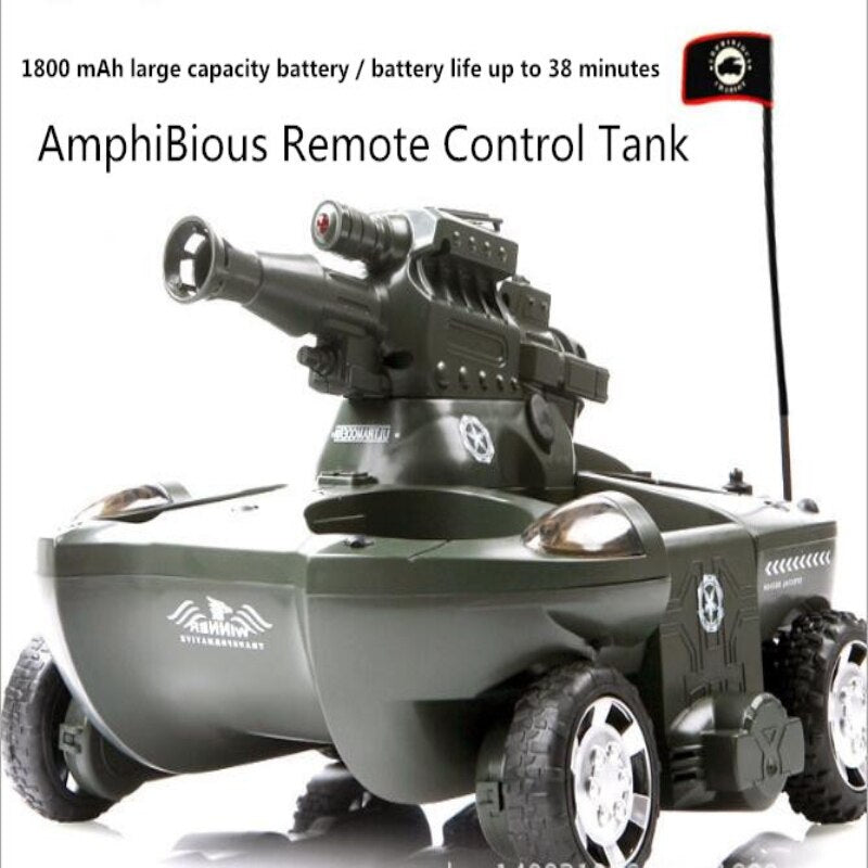 360 Rotatable Waterproof Remote Control Tank Boat - Image 1