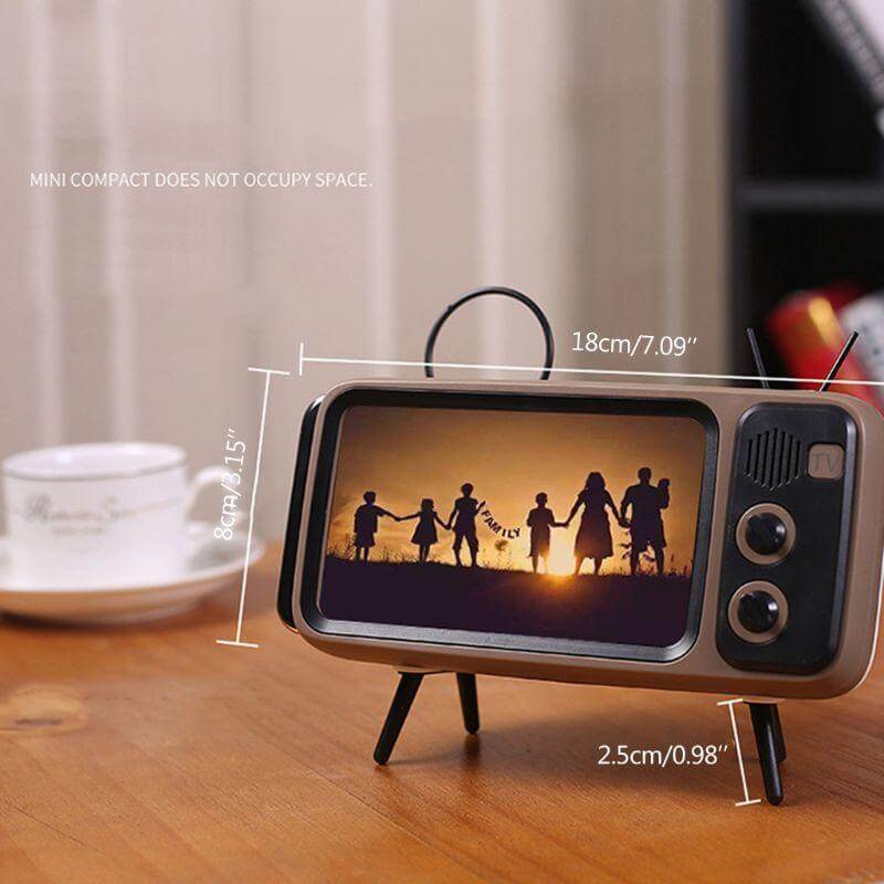 Mini Speaker Retro TV Phone Holder - Image 5