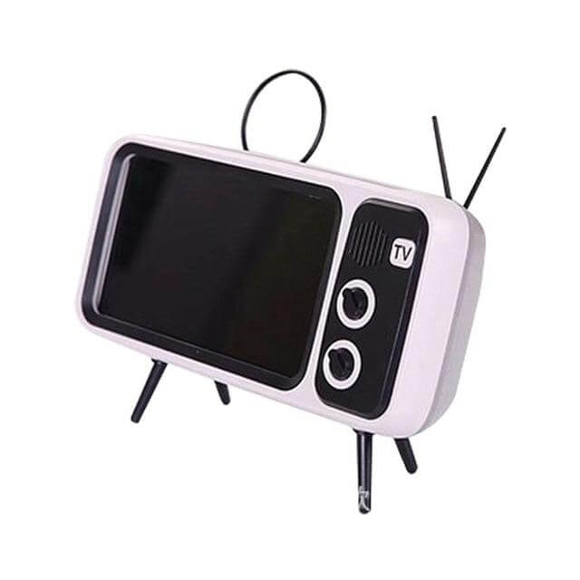 Mini Speaker Retro TV Phone Holder